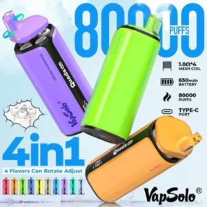 VapSolo 80K Puffs 4in 1 Disposable Vape Wholesale – Europe Vape Supply EU Bulk